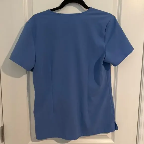 Figs Technical Collection Casma Three-Pocket Scrub Top Blue Women's Size Small - Picture 7 of 7